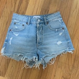 Zara blue jean shorts